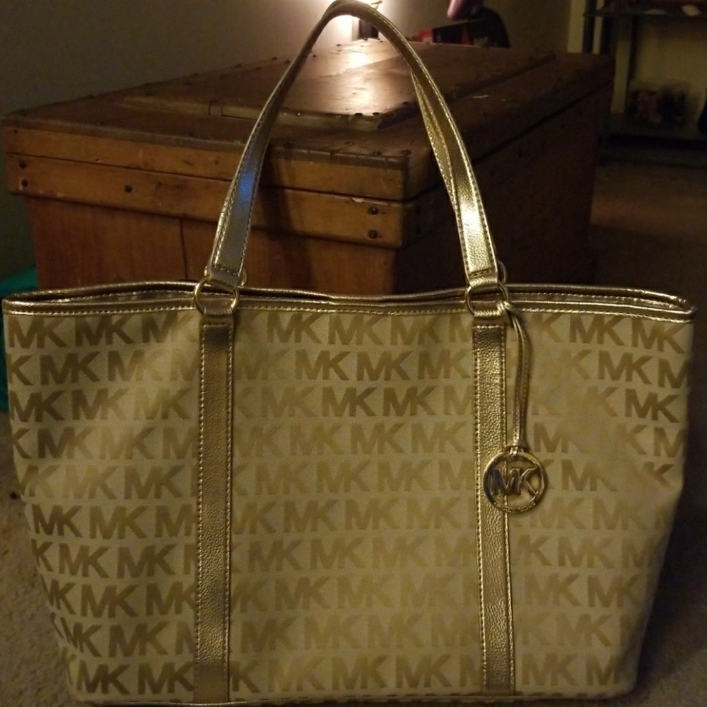 MK Large Gold Tote